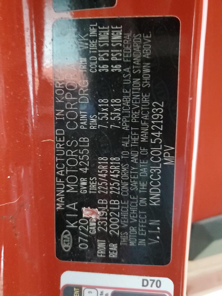 2020 Kia Niro Touring VIN: KNDCC3LC0L5421932 Lot: 66101815