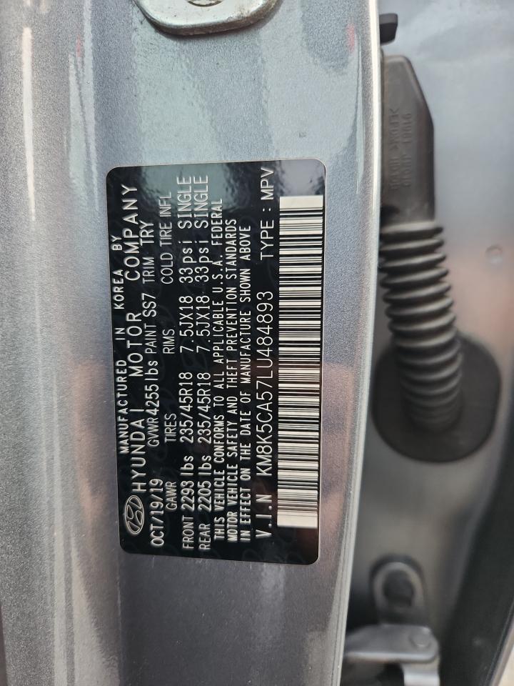 2020 Hyundai Kona Ultimate VIN: KM8K5CA57LU484893 Lot: 64794965