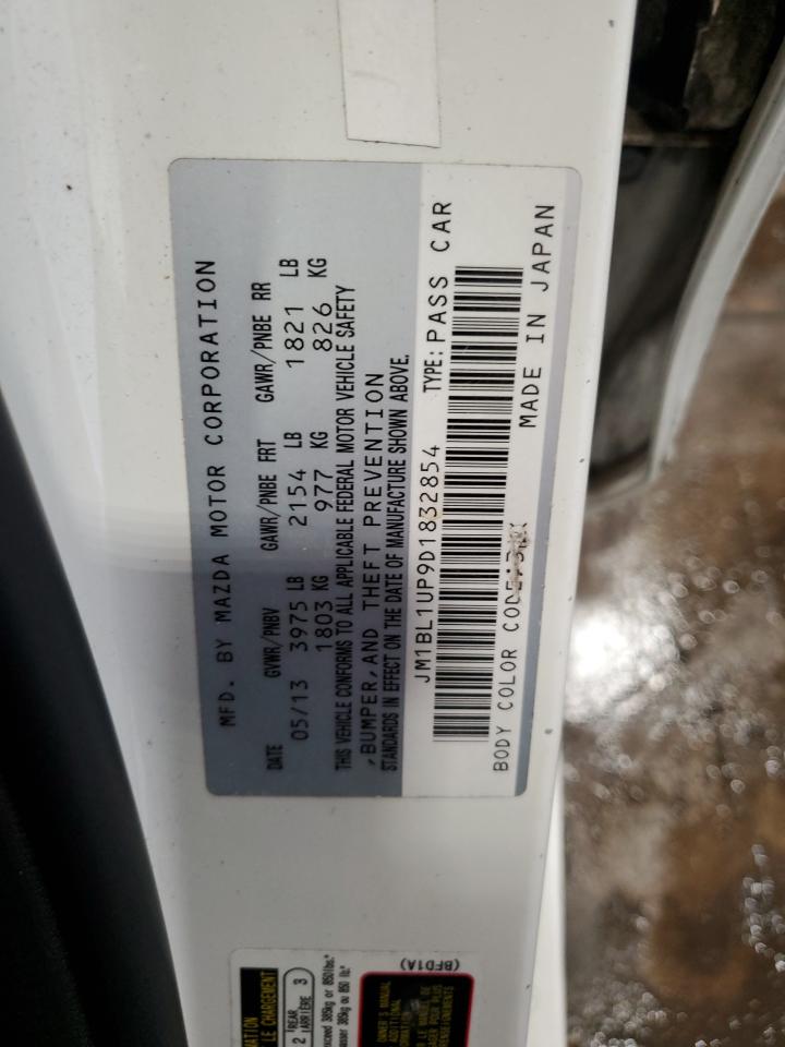 2013 Mazda 3 I VIN: JM1BL1UP9D1832854 Lot: 64844695