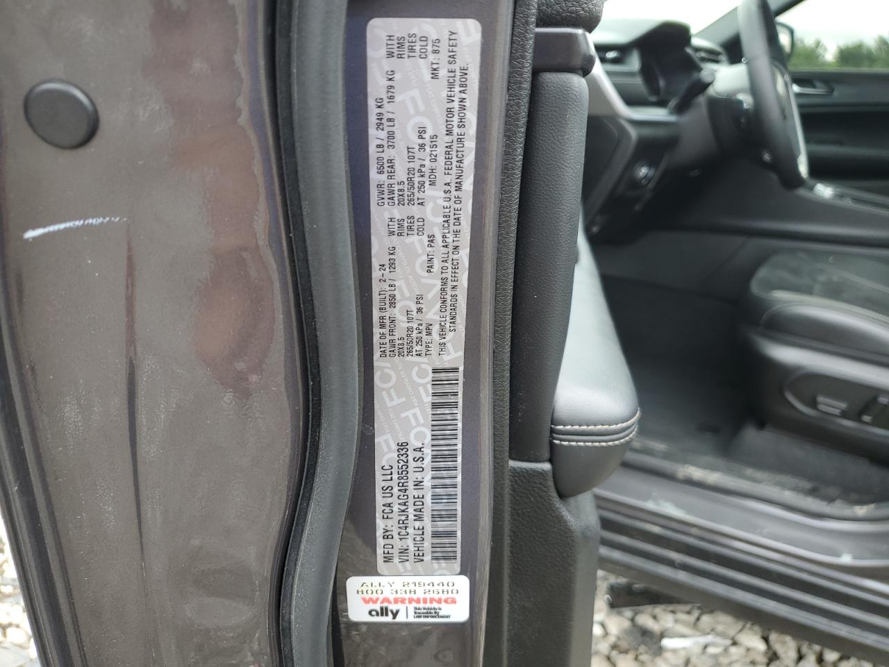 2024 Jeep Grand Cherokee L Laredo VIN: 1C4RJKAG4R8552336 Lot: 66269275