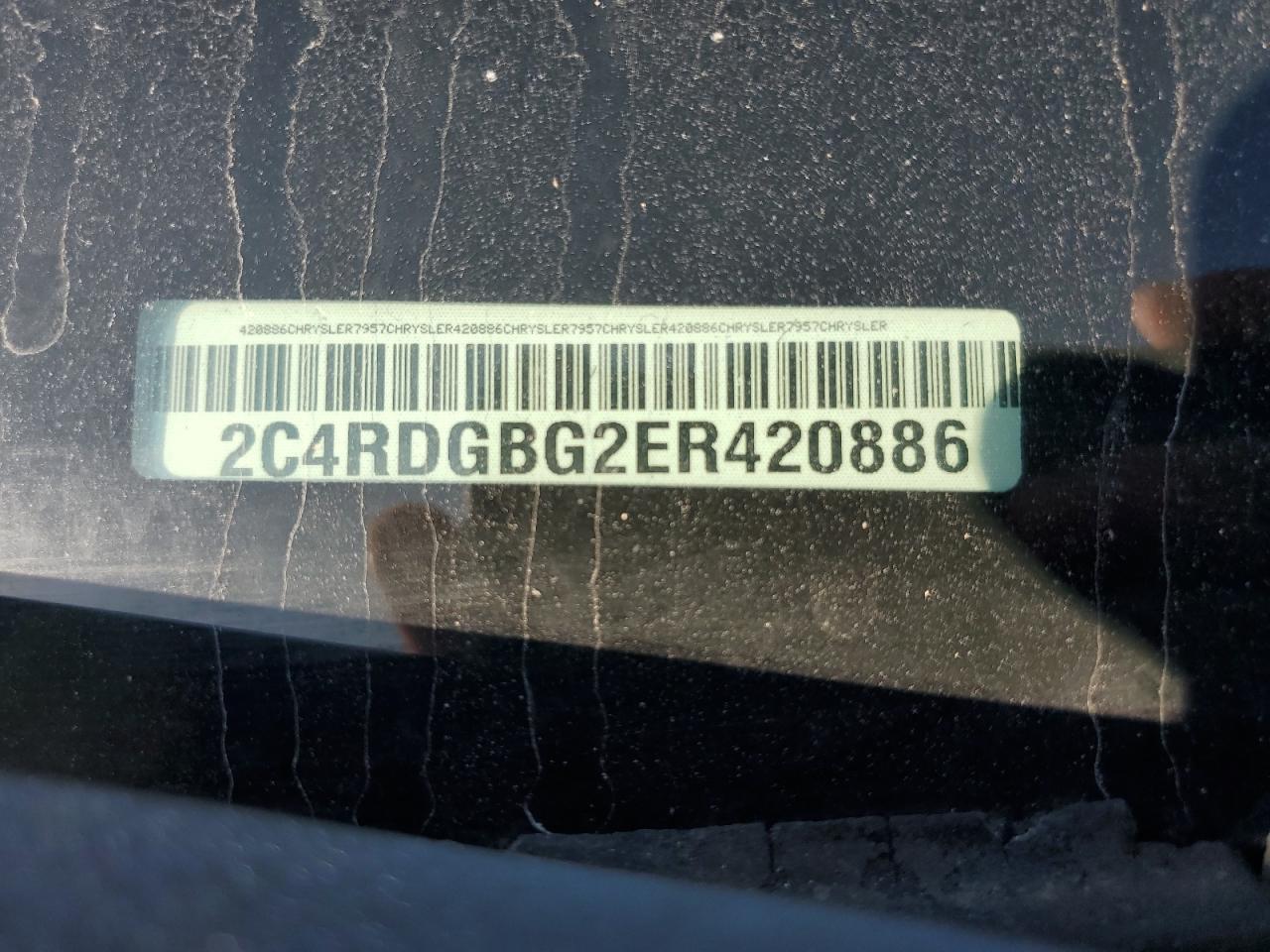 2014 Dodge Grand Caravan Se VIN: 2C4RDGBG2ER420886 Lot: 64983115