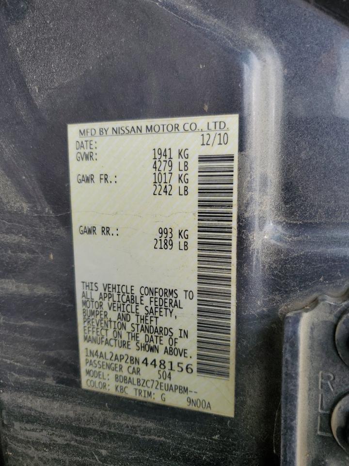 2011 Nissan Altima Base VIN: 1N4AL2AP2BN448156 Lot: 64438495