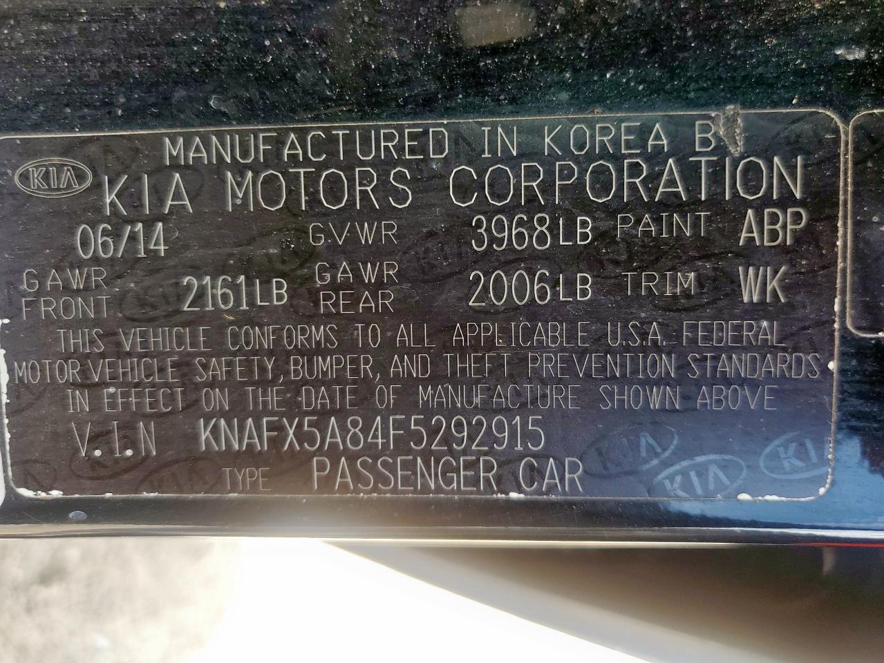 2015 Kia Forte Ex VIN: KNAFX5A84F5292915 Lot: 64965585