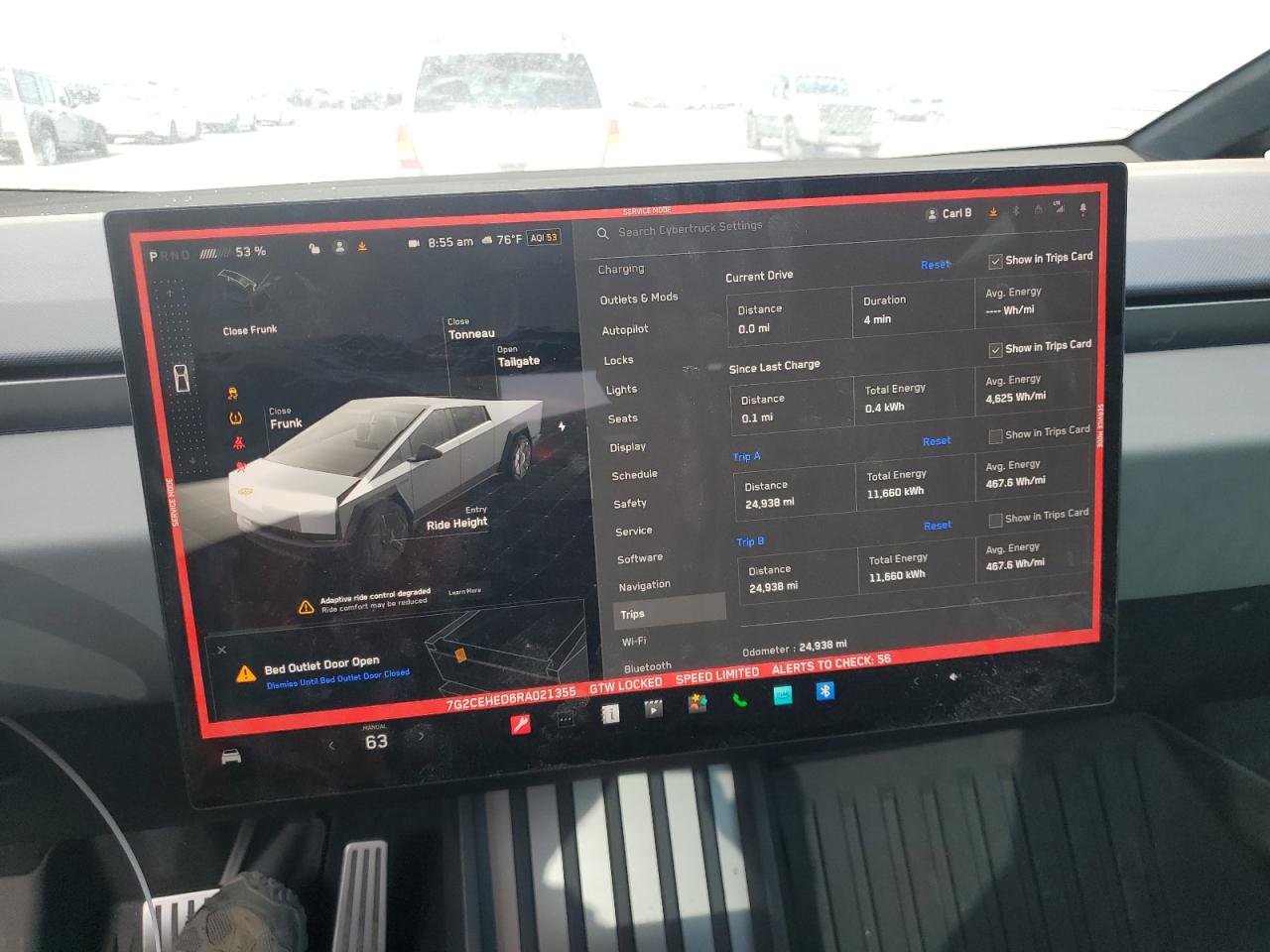 2024 Tesla Cybertruck VIN: 7G2CEHED6RA021355 Lot: 66212285