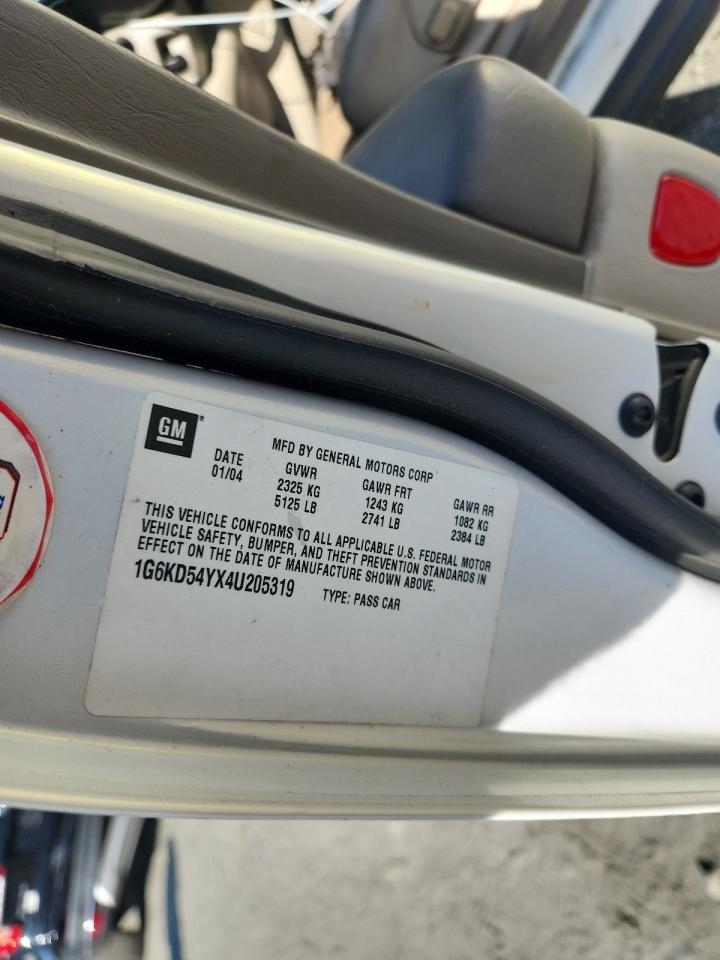 2004 Cadillac Deville VIN: 1G6KD54YX4U205319 Lot: 65475145