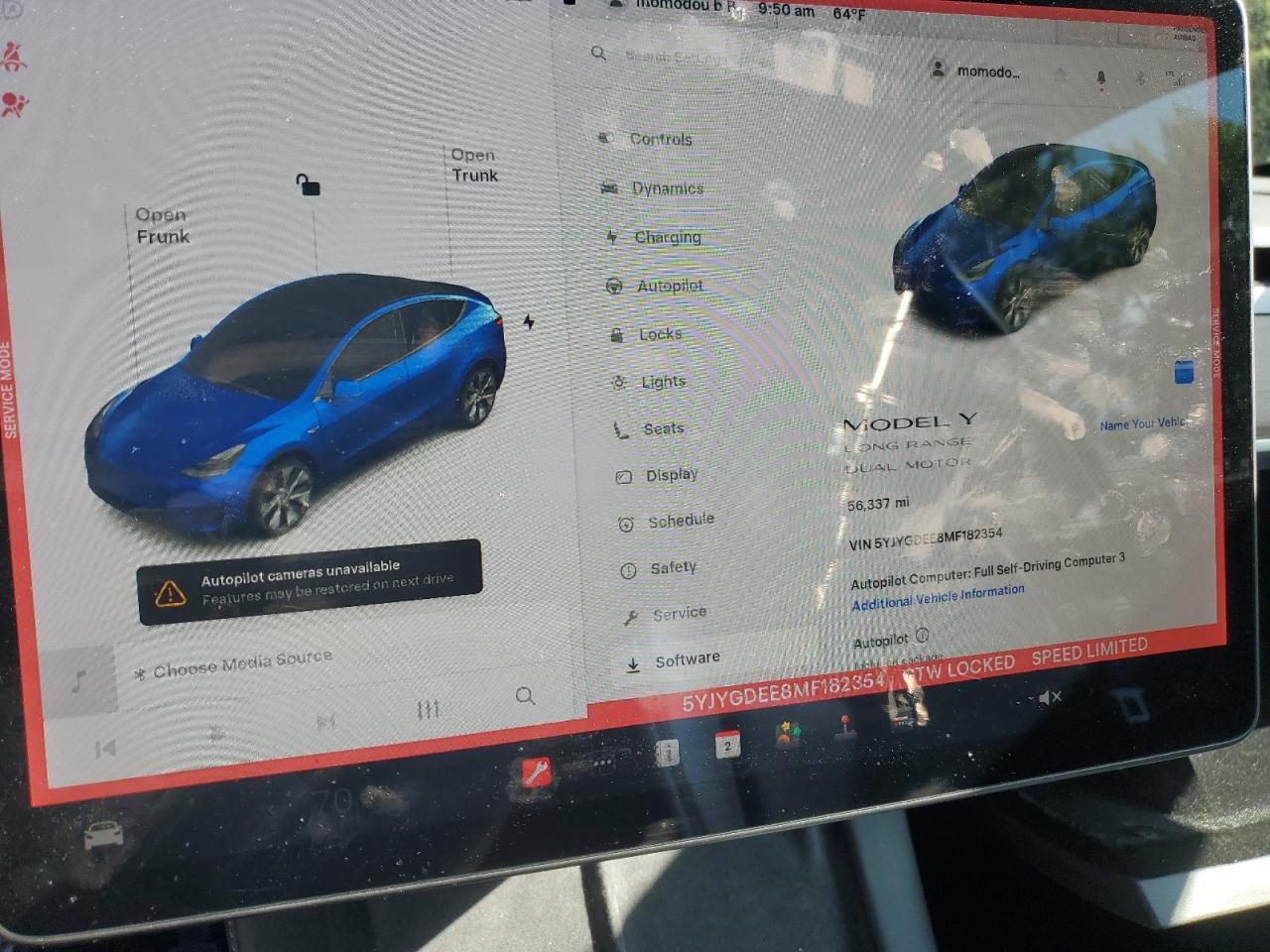 2021 Tesla Model Y VIN: 5YJYGDEE8MF182354 Lot: 63073365