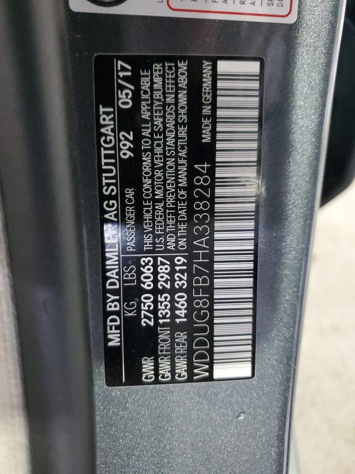 2017 Mercedes-Benz S 550 4Matic VIN: WDDUG8FB7HA338284 Lot: 63598705