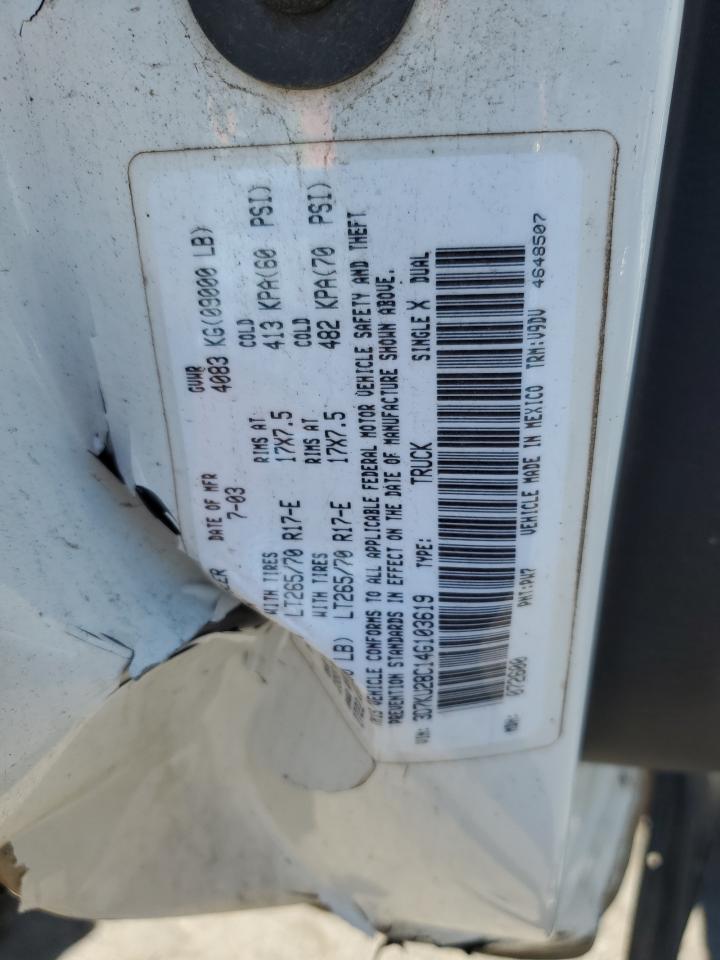 2004 Dodge Ram 2500 St VIN: 3D7KU28C14G103619 Lot: 61583285