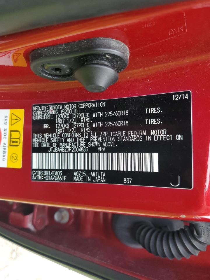 2015 Lexus Nx 200T VIN: JTJBARBZ3F2004883 Lot: 64154725