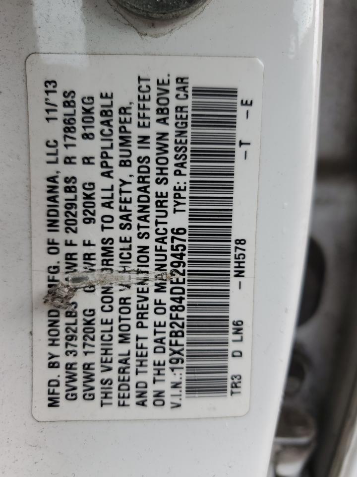 2013 Honda Civic Ex VIN: 19XFB2F84DE294576 Lot: 64773375