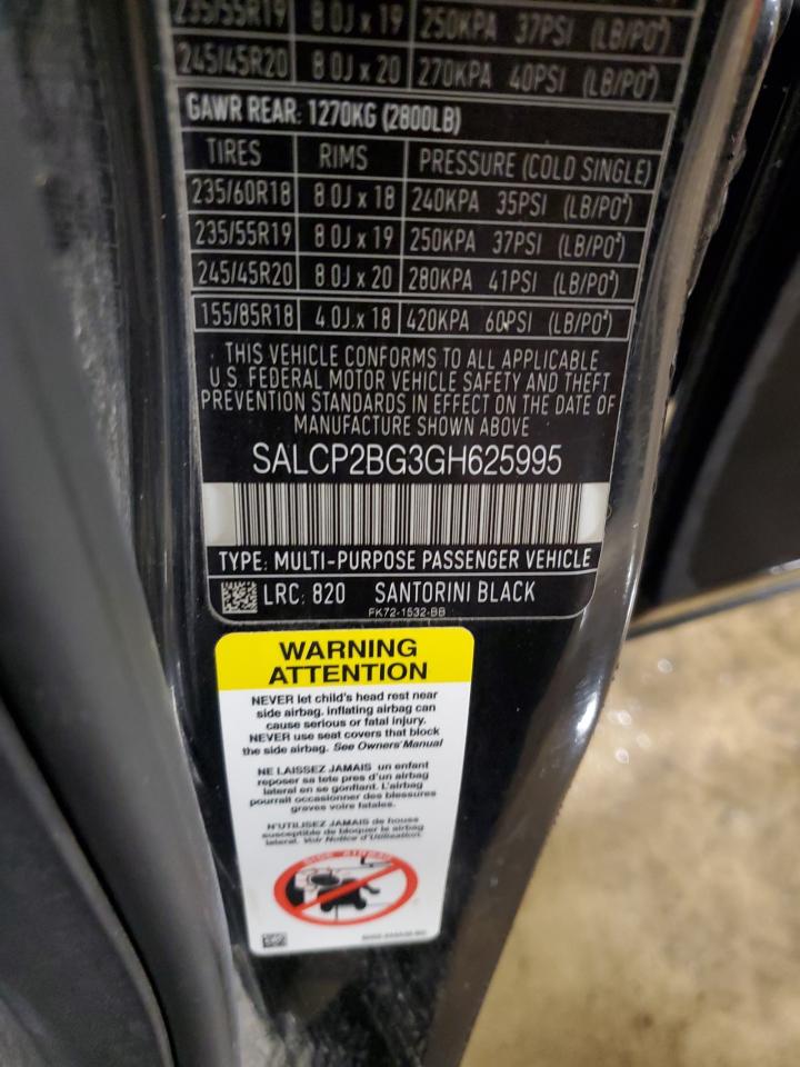 2016 Land Rover Discovery Sport Se VIN: SALCP2BG3GH625995 Lot: 67255965