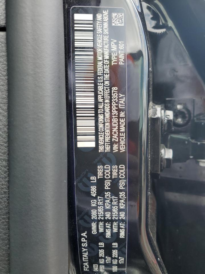 2023 Jeep Renegade Latitude VIN: ZACNJDB13PPP33578 Lot: 65936105