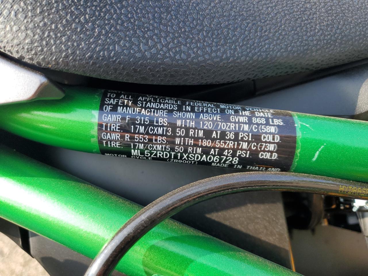 ml5zrdt1xsda06728 ML5ZRDT1XSDA06728 2025 Kawasaki Zr900 T