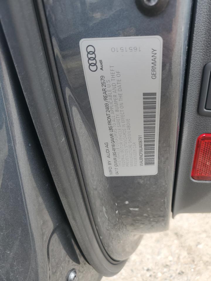2018 Audi A5 Premium Plus VIN: WAUBNCF58JA008791 Lot: 65037655