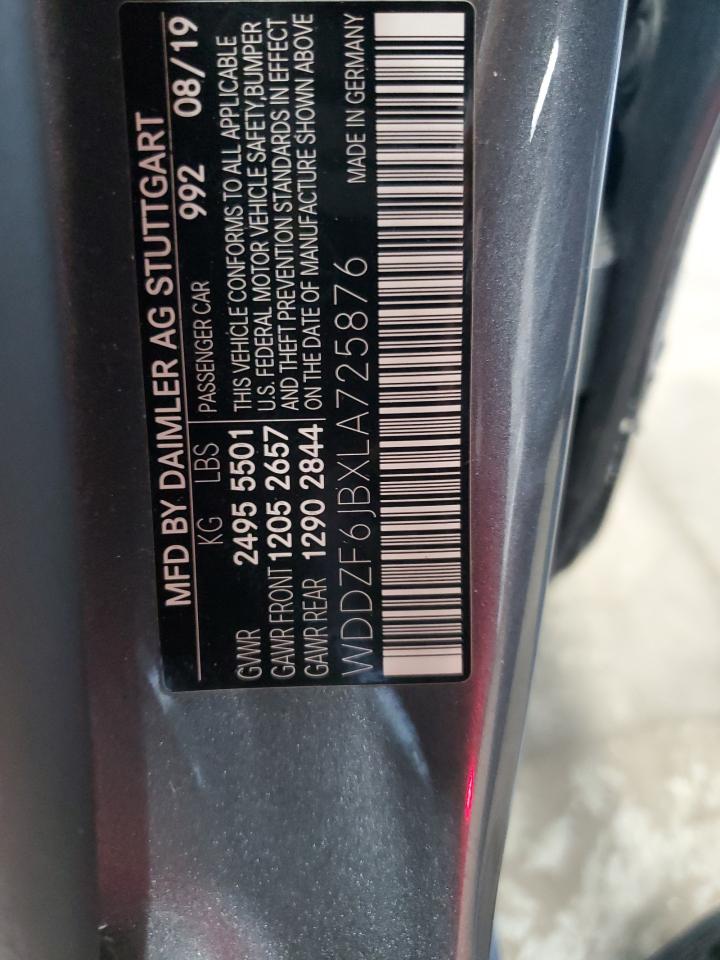 2020 Mercedes-Benz E 450 4Matic VIN: WDDZF6JBXLA725876 Lot: 64807435