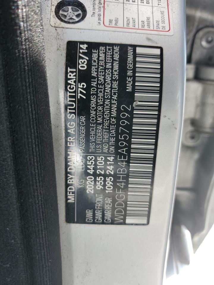 2014 Mercedes-Benz C 250 VIN: WDDGF4HB4EA957992 Lot: 62851315