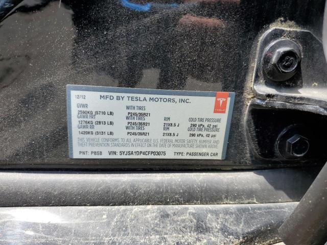 2012 TESLA MODEL S   