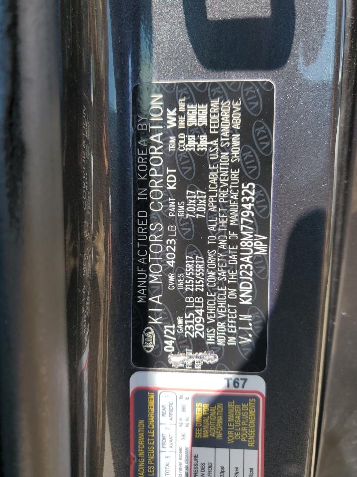 2021 Kia Soul Lx VIN: KNDJ23AU8M7794325 Lot: 66191215