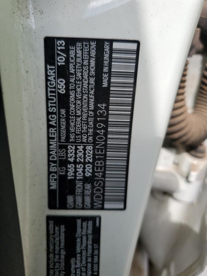 wddsj4eb1en049134 WDDSJ4EB1EN049134 2014 Mercedes-Benz Cla 250