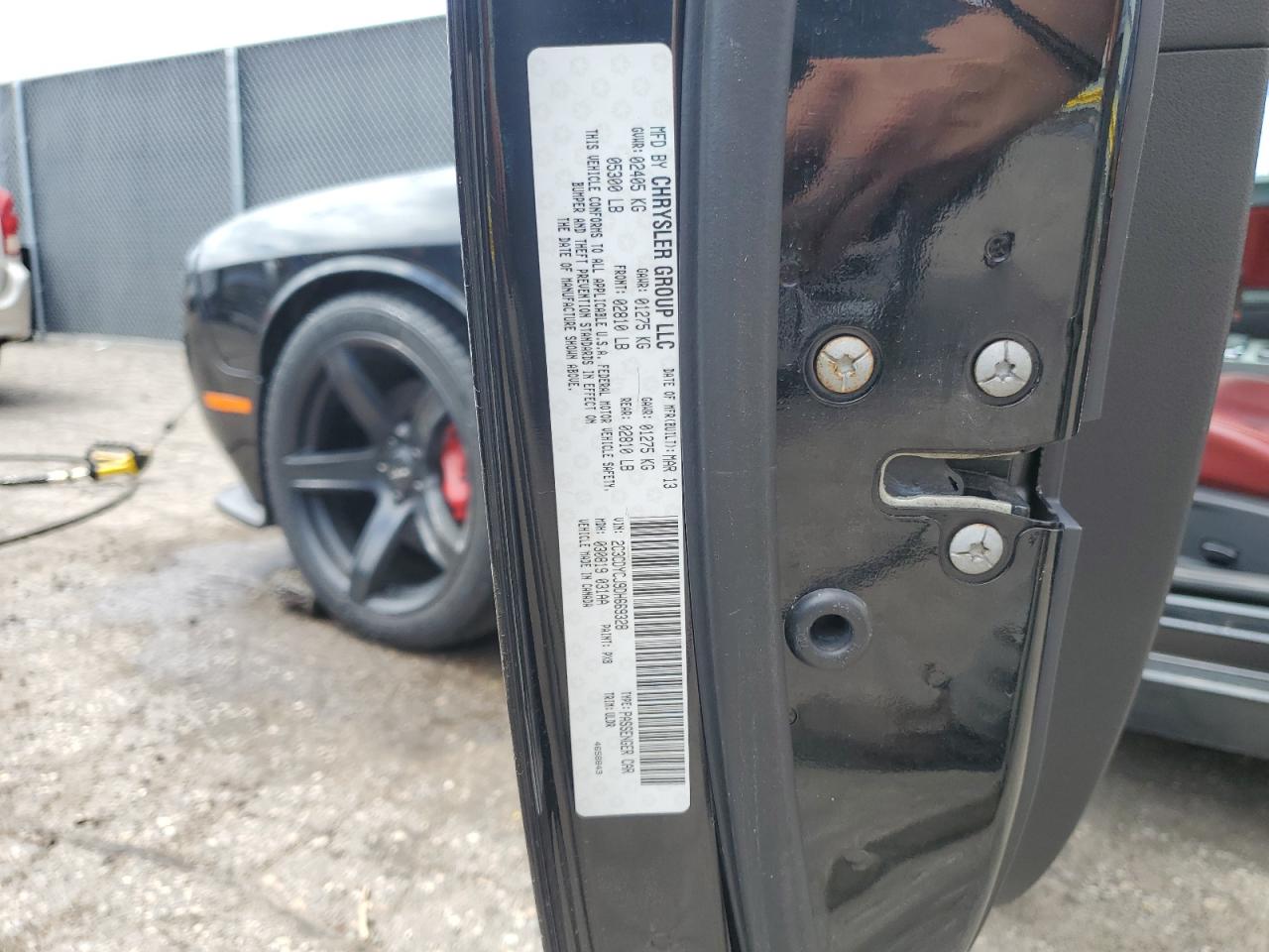 2013 Dodge Challenger Srt-8 VIN: 2C3CDYCJ9DH669328 Lot: 64773135