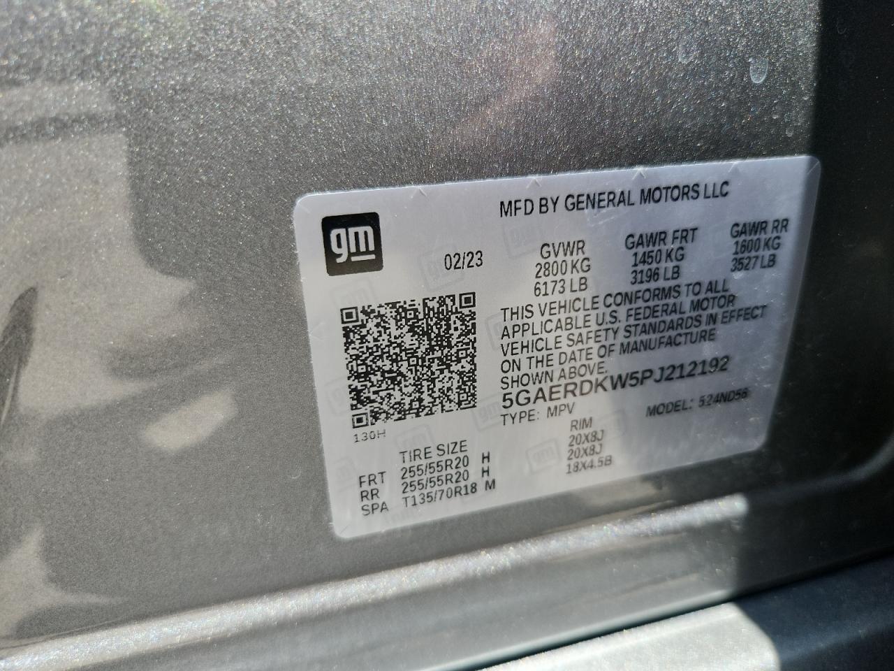 2023 Buick Enclave Avenir VIN: 5GAERDKW5PJ212192 Lot: 62857125