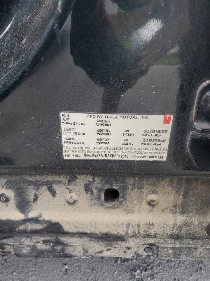 2013 Tesla Model S VIN: 5YJSA1DPXDFP12848 Lot: 64599055