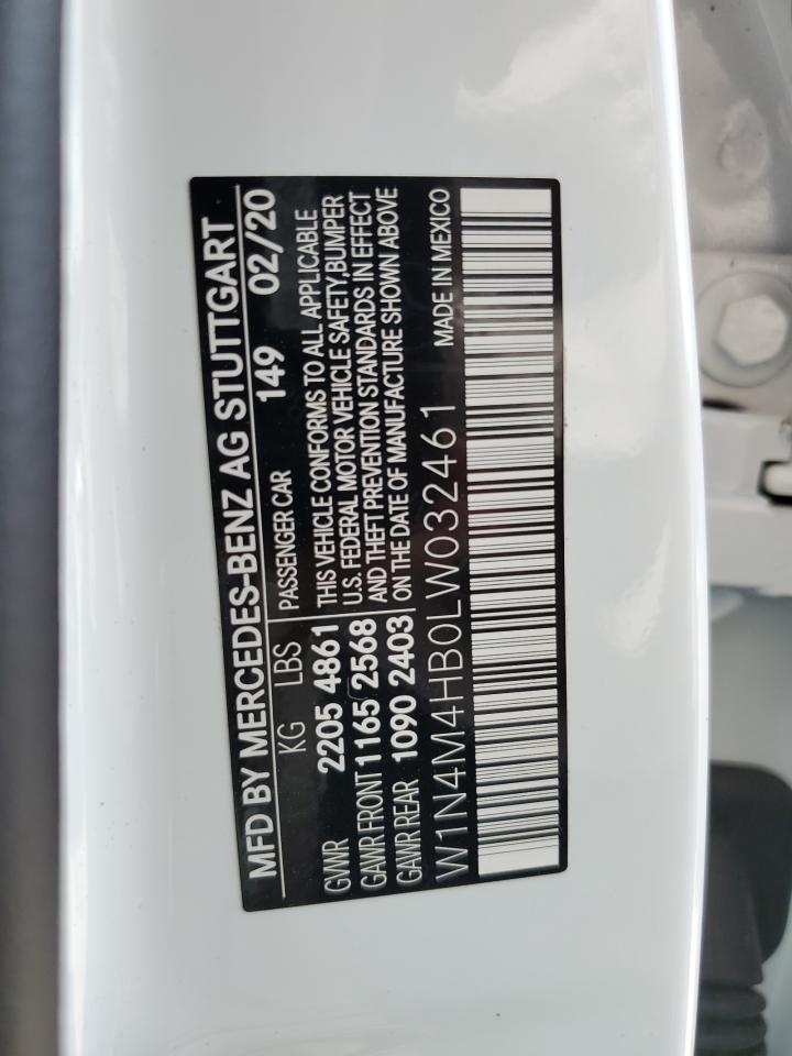 2020 Mercedes-Benz Glb 250 4Matic VIN: W1N4M4HB0LW032461 Lot: 65337815