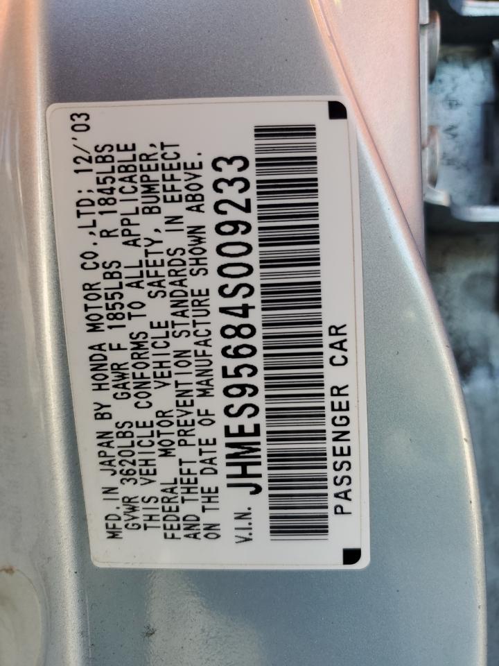 2004 Honda Civic Hybrid VIN: JHMES95684S009233 Lot: 64795555