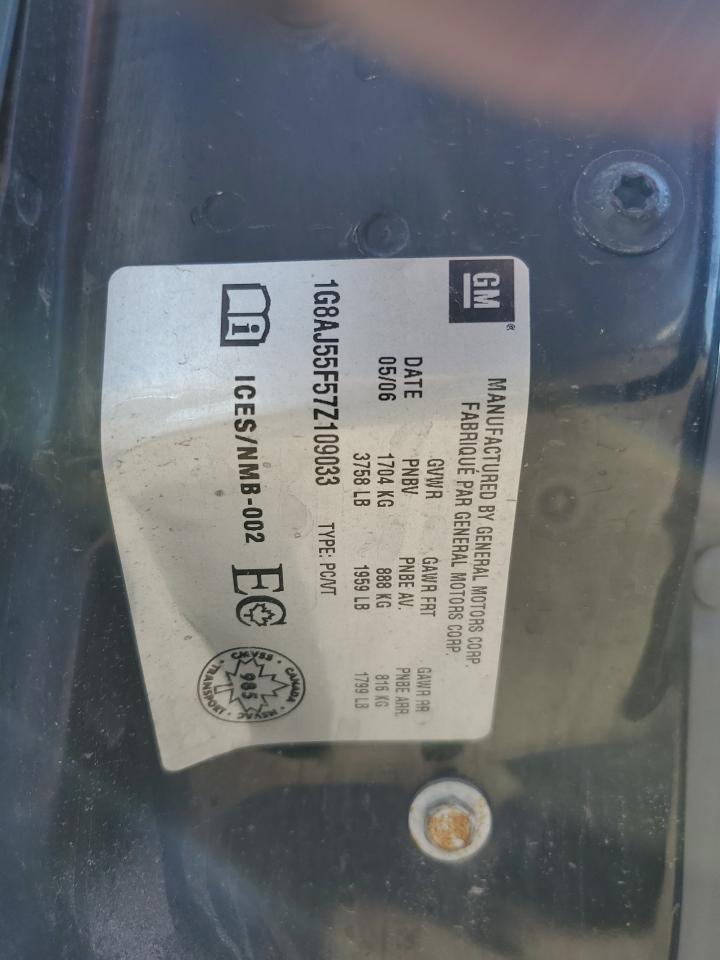 2007 Saturn Ion Level 2 VIN: 1G8AJ55F57Z109033 Lot: 64939845