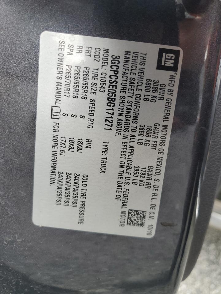 2011 Chevrolet Silverado C1500 Lt VIN: 3GCPCSE05BG171271 Lot: 64568485