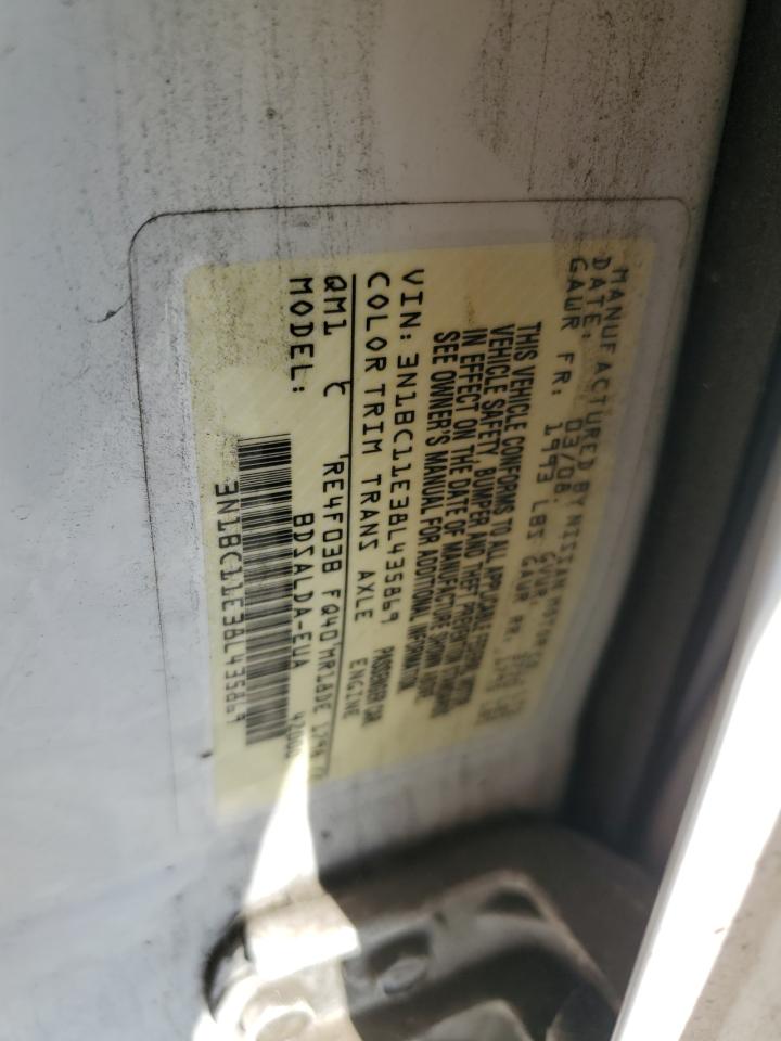2008 Nissan Versa S VIN: 3N1BC11E38L435869 Lot: 64826485