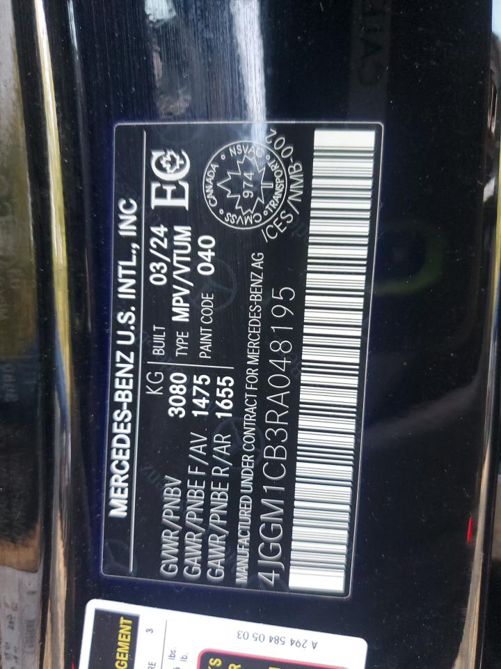 2024 Mercedes-Benz Eqe Suv 350 4Matic VIN: 4JGGM1CB3RA048195 Lot: 62057275