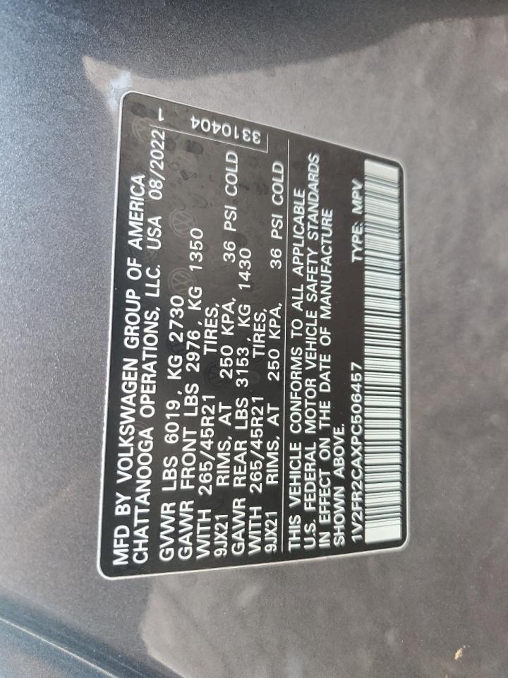 2023 Volkswagen Atlas Sel Premium R-Line VIN: 1V2FR2CAXPC506457 Lot: 63407945
