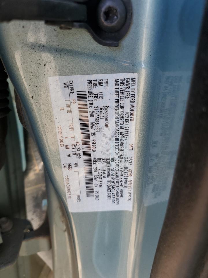 2012 Ford Focus Se VIN: 1FAHP3F24CL473109 Lot: 64968895