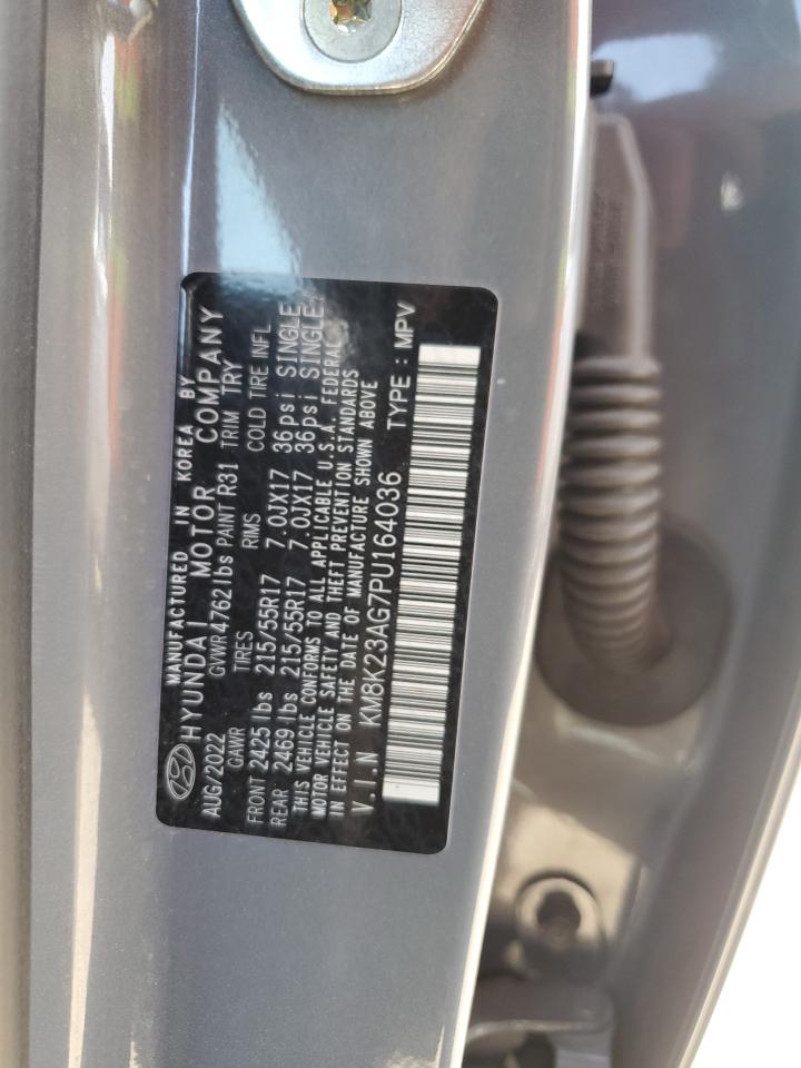 2023 Hyundai Kona Se VIN: KM8K23AG7PU164036 Lot: 63464275