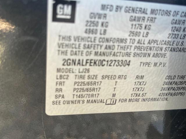 2012 CHEVROLET EQUINOX LTZ  