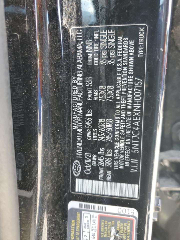 2022 Hyundai Santa Cruz Sel VIN: 5NTJC4AEXNH007157 Lot: 66570225