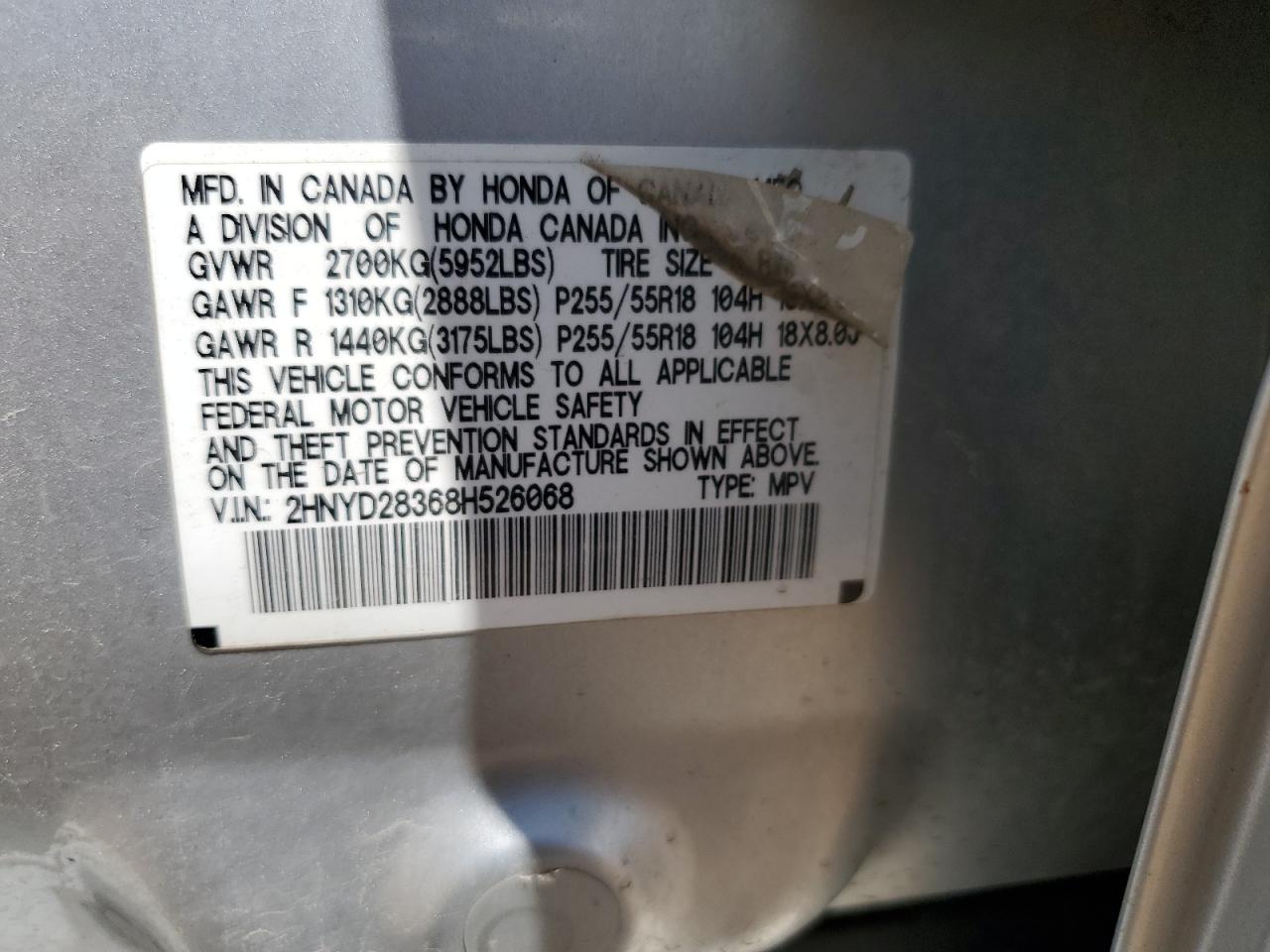 2hnyd28368h526068 2HNYD28368H526068 2008 Acura Mdx Technology