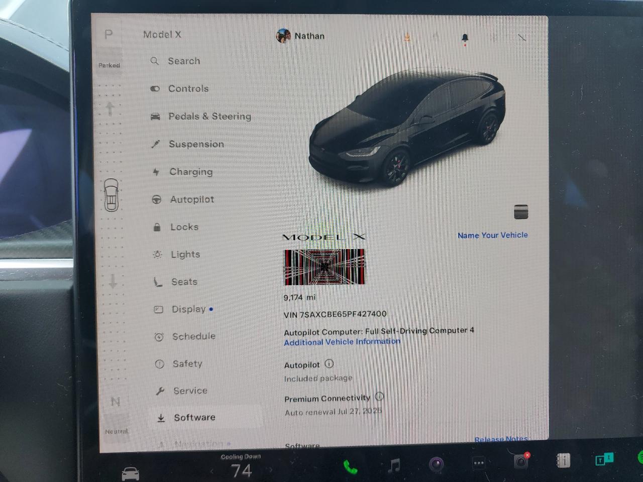 2023 Tesla Model X VIN: 7SAXCBE65PF427400 Lot: 65331215