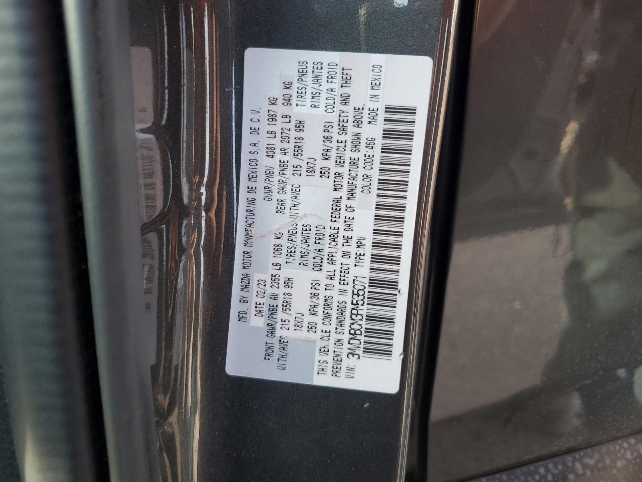 2023 Mazda Cx-30 Preferred VIN: 3MVDMBCM3PM535071 Lot: 63149925