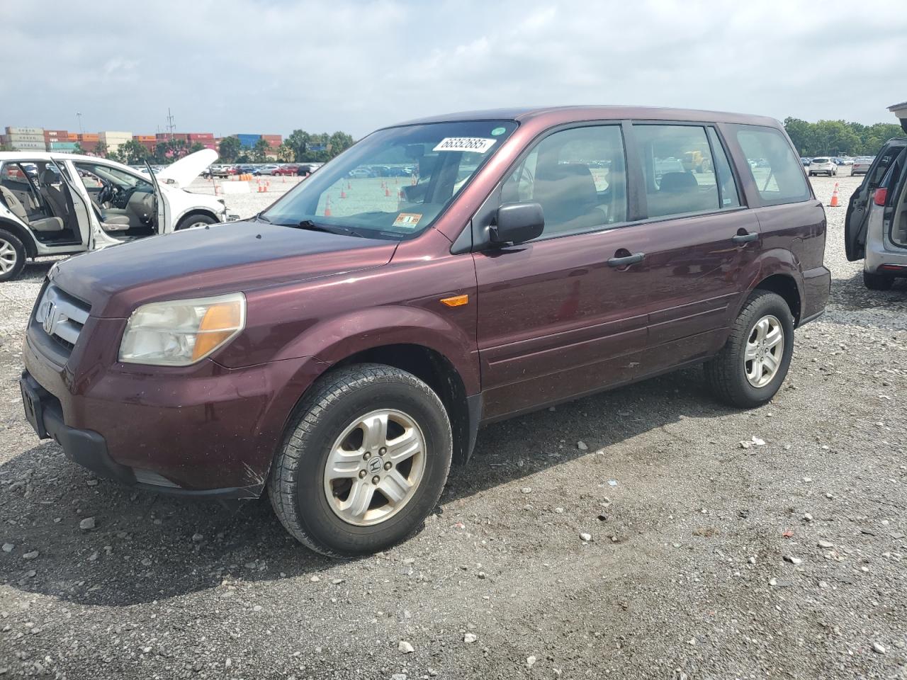 2007 Honda Pilot Lx VIN: 2HKYF18657H536343 Lot: 66352685
