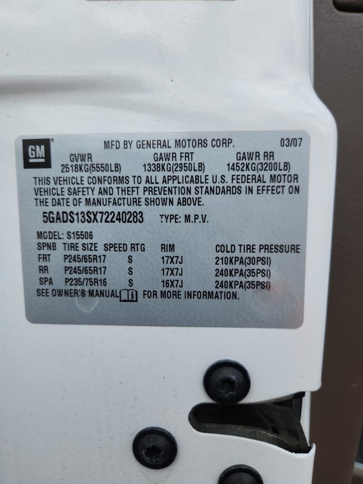 2025 Buick Rainier Cxl VIN: 5GADS13SX72240283 Lot: 63188055