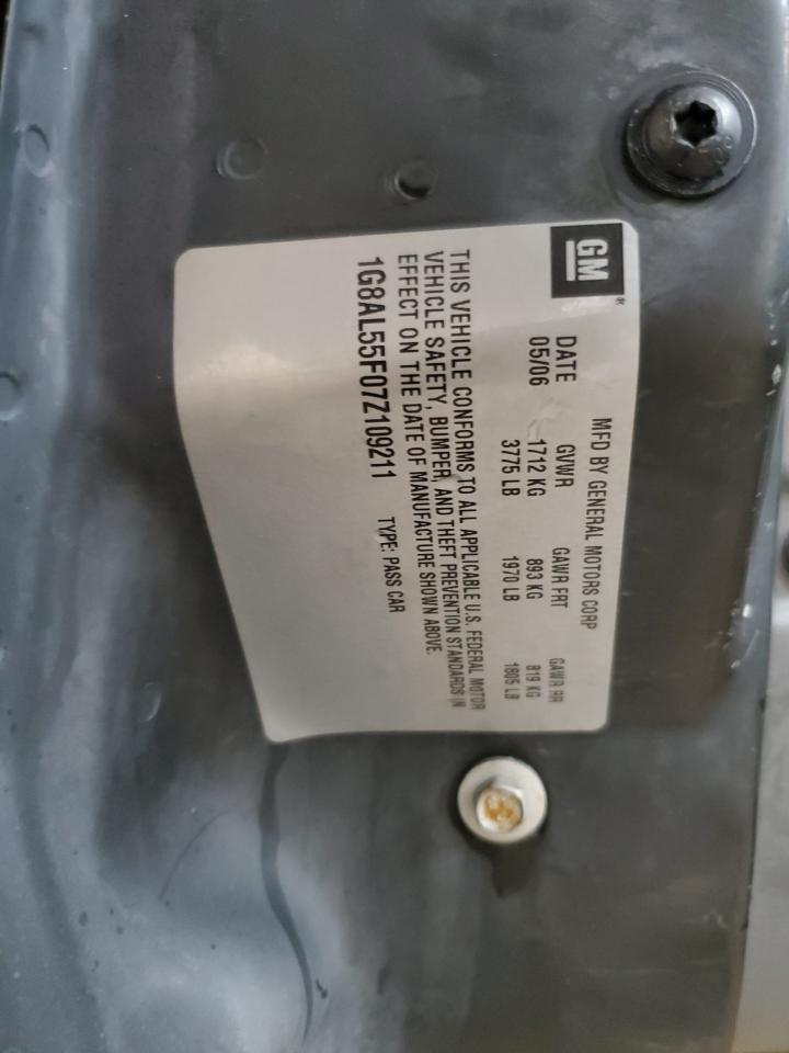 2007 Saturn Ion Level 3 VIN: 1G8AL55F07Z109211 Lot: 64780335