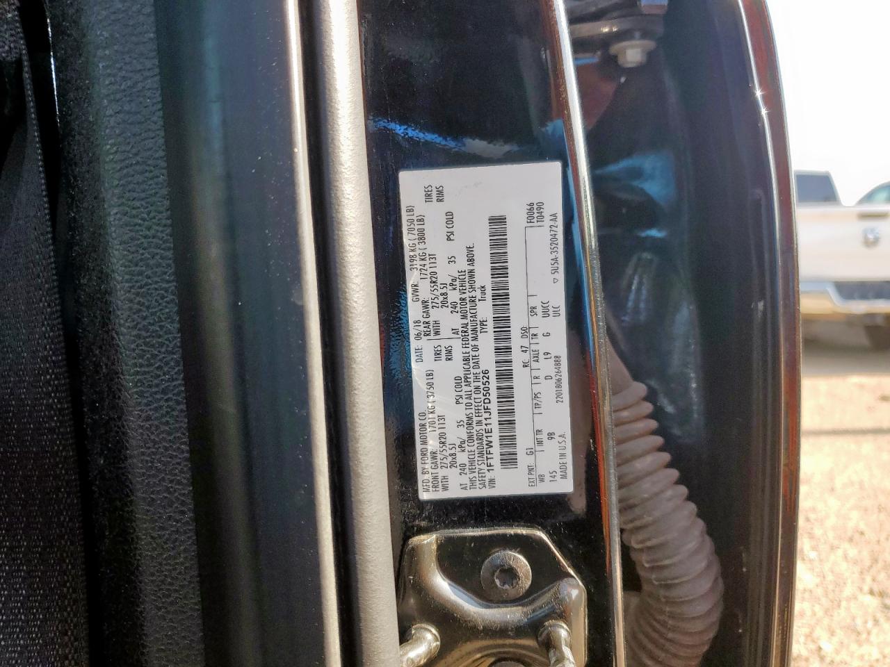 2018 Ford F150 Supercrew VIN: 1FTFW1E11JFD50526 Lot: 64576985