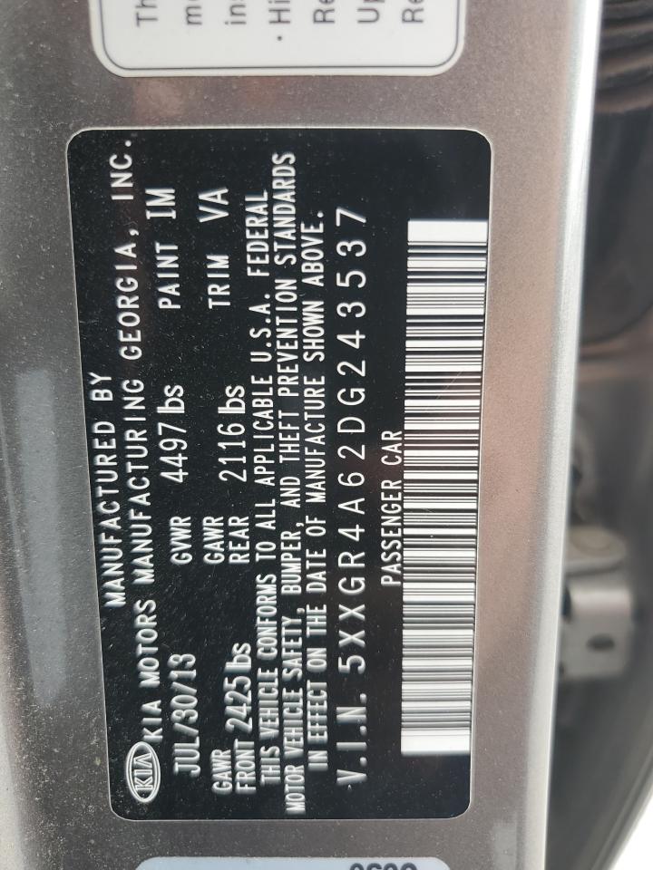 2013 Kia Optima Sx VIN: 5XXGR4A62DG243537 Lot: 64717305