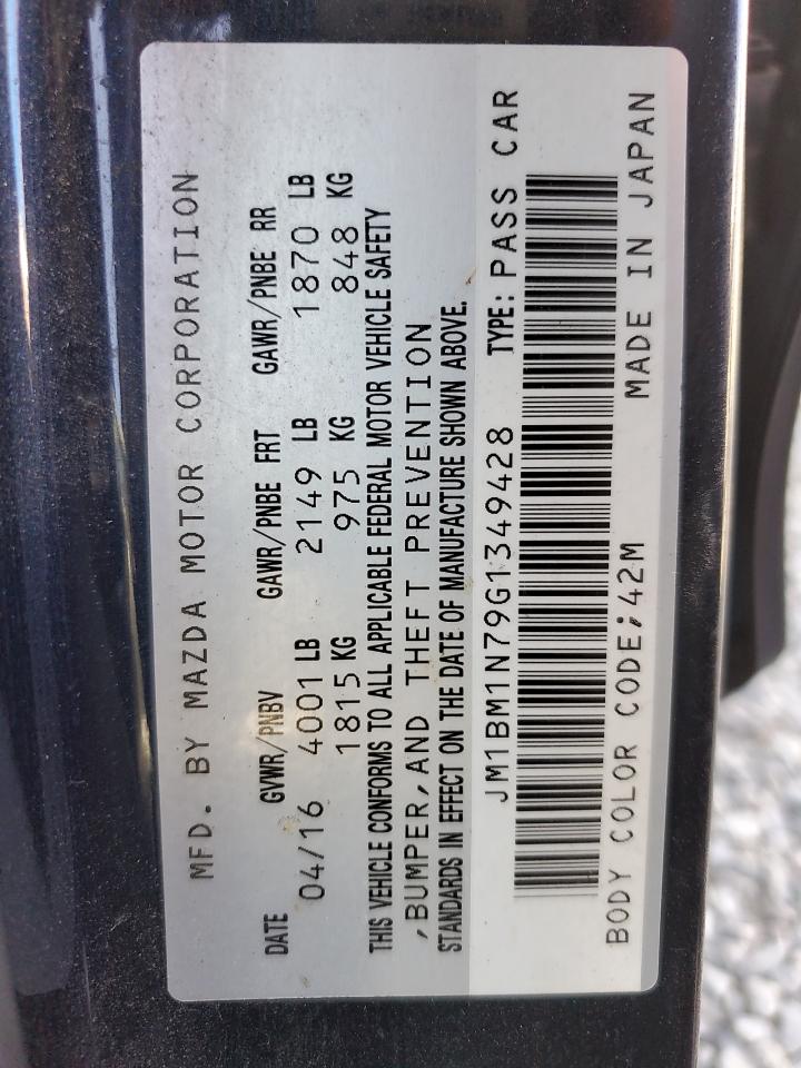 2016 Mazda 3 Grand Touring VIN: JM1BM1N79G1349428 Lot: 64515155