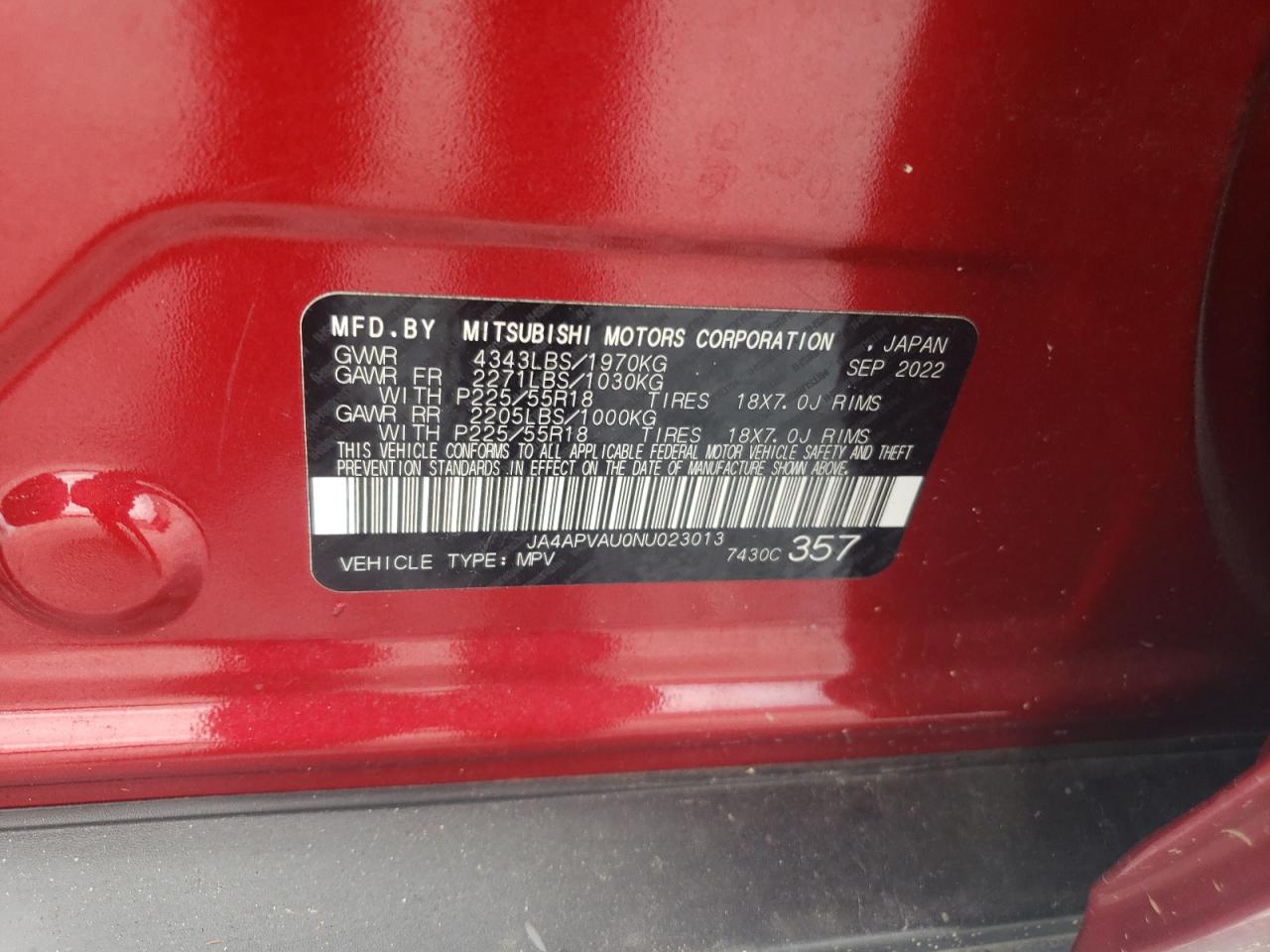 2020 Mitsubishi Outlander Se VIN: JA4AD3A35LZ011203 Lot: 64940845