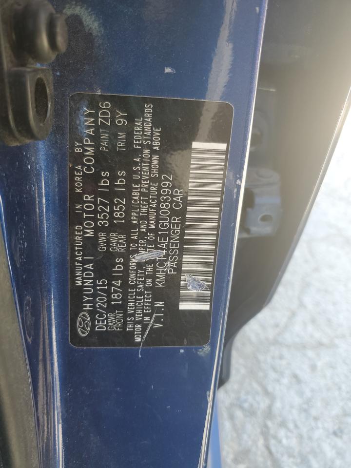 2016 Hyundai Accent Se VIN: KMHCT4AE1GU083992 Lot: 63344375
