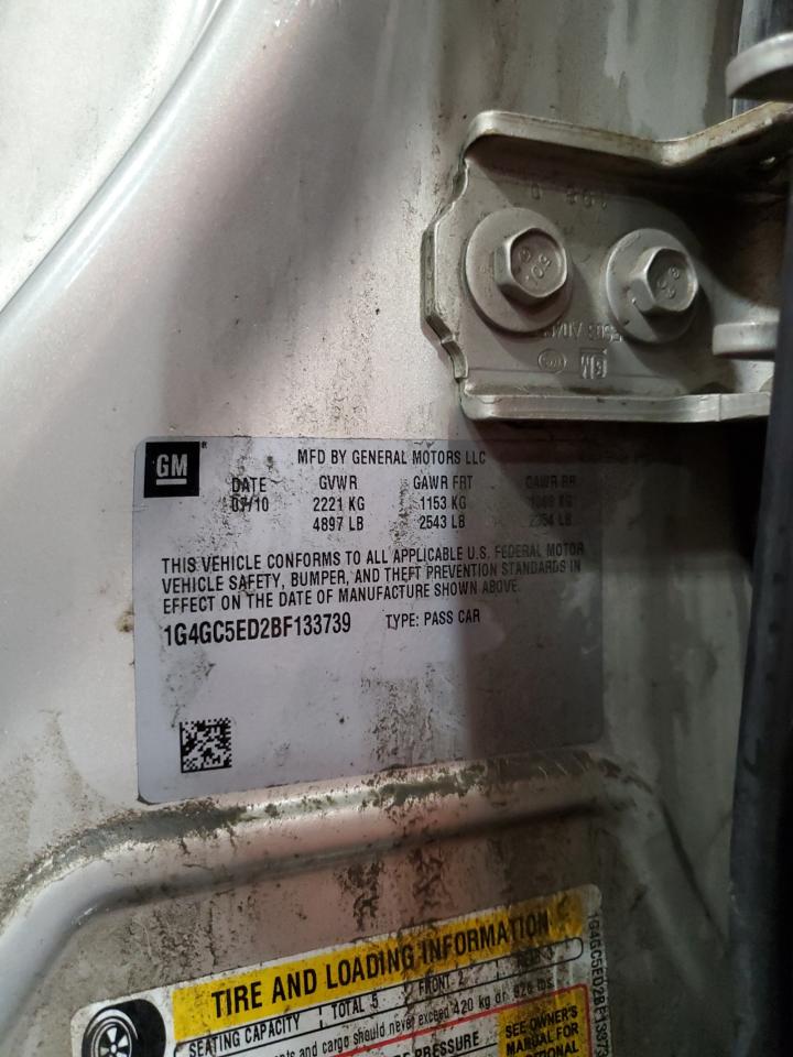 2011 Buick Lacrosse Cxl VIN: 1G4GC5ED2BF133739 Lot: 66095465