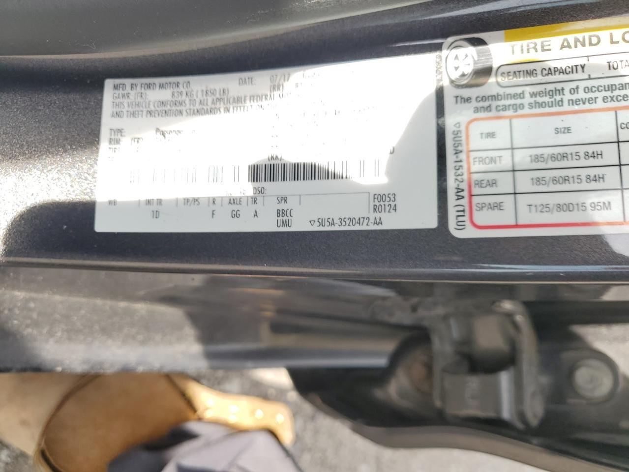 2017 Ford Fiesta Se VIN: 3FADP4EJXHM153960 Lot: 62597455